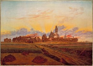 Sonnenaufgang bei Neubrandenburg tekijältä Caspar David Friedrich