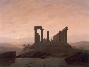 Junon temppeli Agrigentossa, kirjoittanut Caspar David Friedrich (1774-1840). tekijältä Caspar David Friedrich