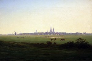 Wiesen bei Greifswald tekijältä Caspar David Friedrich