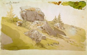 Niitty kiviä Giant Mountainsissa tekijältä Caspar David Friedrich