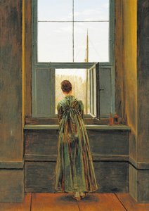 Nainen ikkunan ääressä tekijältä Caspar David Friedrich