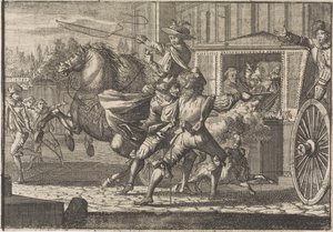Hyökkäys Nicolau Monteiroa, Cedofeitan prioria vastaan, Rooman kaduilla tekijältä Caspar Luyken (attributed to)