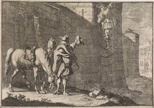 Kenraali Hans Georg von Arnim-Boitzenburg pakenee vankilasta köysikuormaajalla, 1638