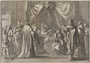 Maria de Medicin kuolinsänky, 1642 tekijältä Caspar Luyken (attributed to)