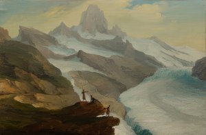 Näkymä Bäniseggistä alemman Grindelwaldin jäätikön yli. 1778