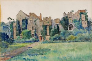 Compton Castle, Devonshire, Englanti, 1928.