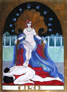 Circe, n. 1900-20 (akvarelli paperille) tekijältä Castana Castana