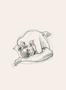 Hiljainen, käpertynyt hahmo