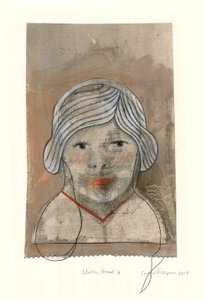 Kangaspää, 2017 (arkistodigitaalipainatus ja käsiväritys) tekijältä Cathie Pilkington