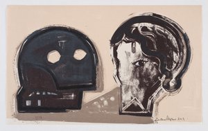 Looks 5, 2013 (litografia ja käsiväritys) tekijältä Cathie Pilkington