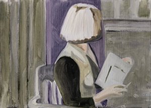 26.03.20 hän yritti sinnikkäästi suostutella tyttöä lähtemään ulos kanssaan, 2020 (öljy paperille) tekijältä Cathy Lomax