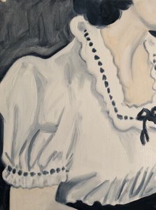 Broderie, 2018 (öljy paperille) tekijältä Cathy Lomax