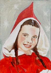 Margaret, 2023 (öljy paperille) tekijältä Cathy Lomax
