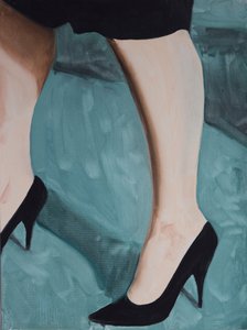 Misfit Legs 1, 2013 (öljy paperille) tekijältä Cathy Lomax