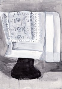 Obsfuscate, 2019 (öljy paperille) tekijältä Cathy Lomax