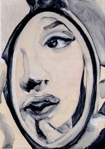 Nimetön, 2016 (öljy ja akryyli paperille)