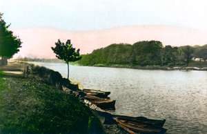 Tyne-joki Hexhamissa, Northumberlandissa, 1926.