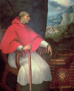 Kardinaali Francisco Ximenez de Cisnerosin (1437-1517) muotokuva tekijältä Caxesi or Caxete Eugenio Caxes