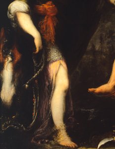 Erminia paimenten keskuudessa, kirjoittanut Cecco Bravo (1607-1661), Detail