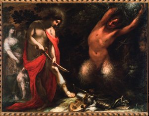 Apollo ja Marsyas (öljy kankaalle).