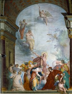 La Renommee onisoi Lorenzo de Medici Suurenmoisen (Laurent de Medici le Magnifico) (1449-1492) (1449-1492) Cecco Bravon (Francesco Montelatici) fresko (1607-1661) noin 1635 Firenze, Palazzo Pitti, Sala degli Argenti.