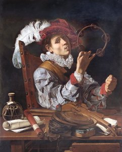 Muusikko, n. 1610 (öljy kankaalle) tekijältä Cecco de Caravaggio