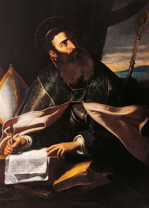 Pyhän Augustinuksen Hippo muotokuva (öljy kankaalle) tekijältä Cecco de Caravaggio