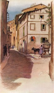 Mallorcan Street Scene, 1900-luku 1931 tekijältä Cecil Charles Windsor Aldin