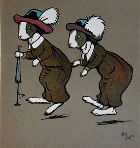 Humpty and Dumpty, kuvitus May Byronin Merry Partysta, julkaisija Hodder ja Stoughton tekijältä Cecil Charles Windsor Aldin