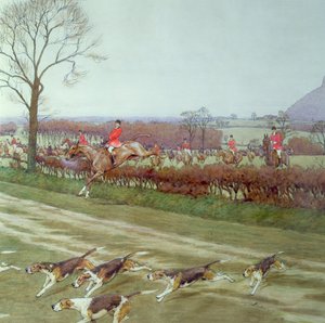 The Cheshire - pois Tattenhallista, 1912 kynä, muste ja wc yksityiskohta 85436:sta. tekijältä Cecil Charles Windsor Aldin