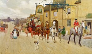 Great North Road, The Bell at Stilton tekijältä Cecil Charles Windsor Aldin
