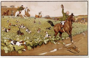 Cecil Aldinin (1870-1935) akvarelli 1800-luvun yksityinen kokoelma tekijältä Cecil Charles Windsor Aldin