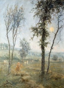 Heinänteko Moonlightissa, 1876.
