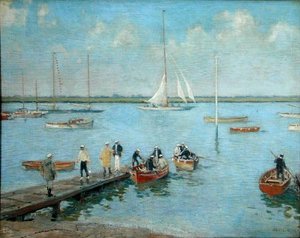 Boat Sailors (öljy kankaalle)