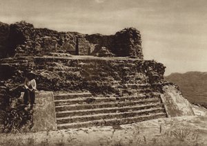 Meksiko: Tepoztlan, El Tepoztecatlin temppelin raunio (m/w kuva)