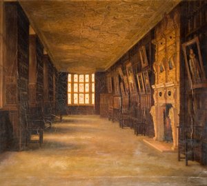 Näkymä Long Gallerysta Aston Hallissa, 1870-1880. tekijältä Cecilia C Foster