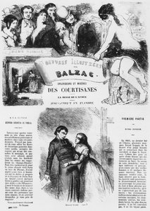 Kuvitus Honore de Balzacin teoksesta "Splendeurs et Miseres des Courtisanes", julkaistu 1867