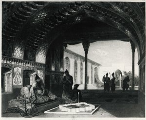 Peilisali Jerevanin Sardarin palatsissa, kirjoittanut Celestin Francois Nanteuil (1813-1873), Armenia