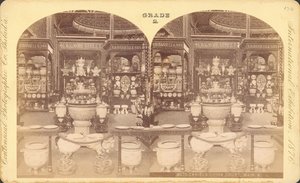 Näkymä kiinalaiselle tuomioistuimelle, päärakennus, satavuotisnäyttely, Philadelphia tekijältä Centennial Photographic Co.