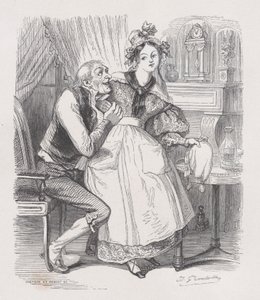 Vanha poikamies Bérangerin täydellisistä teoksista, 1836 tekijältä Cesar Auguste Hebert