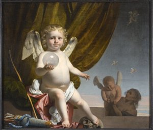 Amor pitelee lasipalloa, 1650-1660