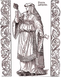 Talonpoika ISCHIAsta - italialainen puku 1600-luvulla tekijältä Cesare (after) Vecellio