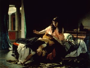 Fabiolan elämänjakso, kirjoittanut Cesare Maccari (1840-1919), öljy kankaalle