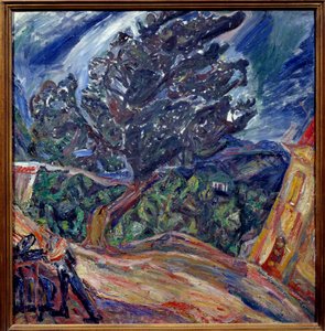 Chaim Soutinen Big Tree Blue -maalaus tekijältä Chaim Soutine