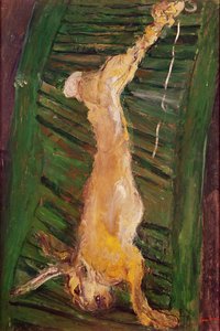 Jänis vihreällä sälekaihtimella, n.1924-25 tekijältä Chaim Soutine