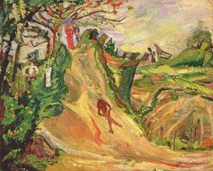 Kukkula miehen kanssa tiellä tekijältä Chaim Soutine