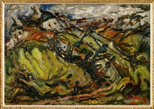 Houses in Ceret (maalaus kankaalle) tekijältä Chaim Soutine