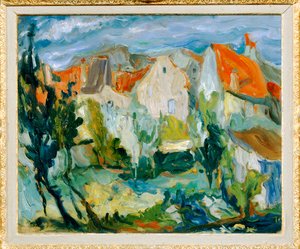 Maisema Cagnessa (maalaus kankaalle) tekijältä Chaim Soutine