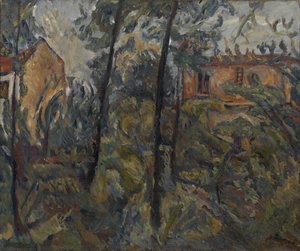 Maisema talojen kanssa, c. 1918 tekijältä Chaim Soutine