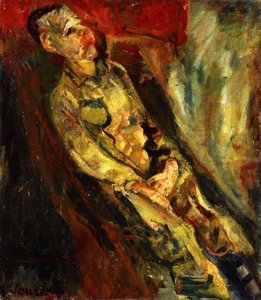 Mies istuu; Homme Assis, n. 1923 tekijältä Chaim Soutine